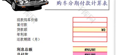 车分期付款计算器(购车分期付款计算器)缩略图